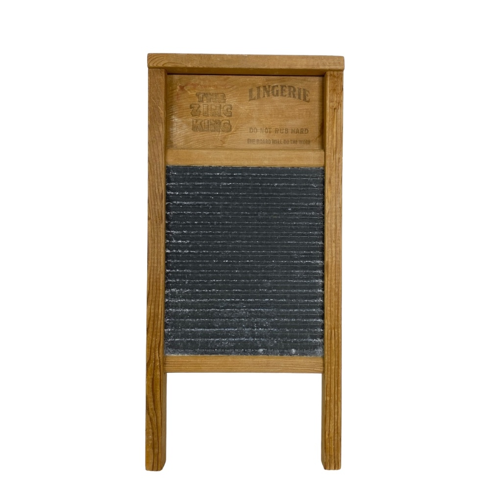 Vintage Wooden Washboard National Washboard Co Zinc King Lingerie Farmhouse